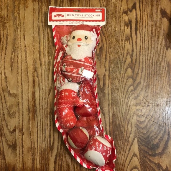 6 Piece Dog Toy Stocking - Picture 1 of 5